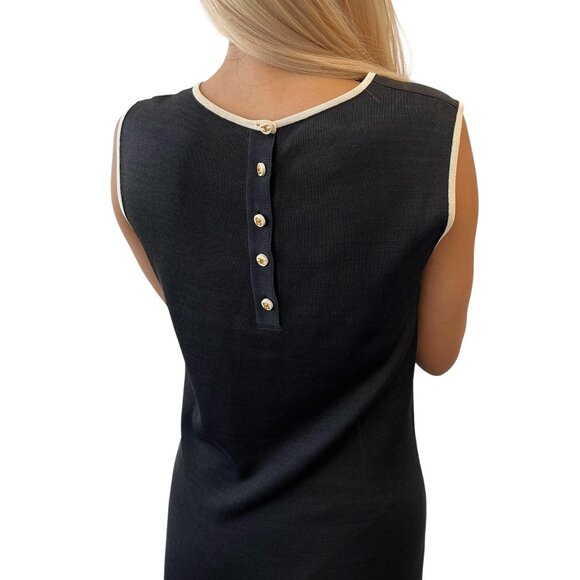 CHANEL Vintage 96C CC Mark Long One-piece Dress #40 Black [106478] - Picture 1 of 14